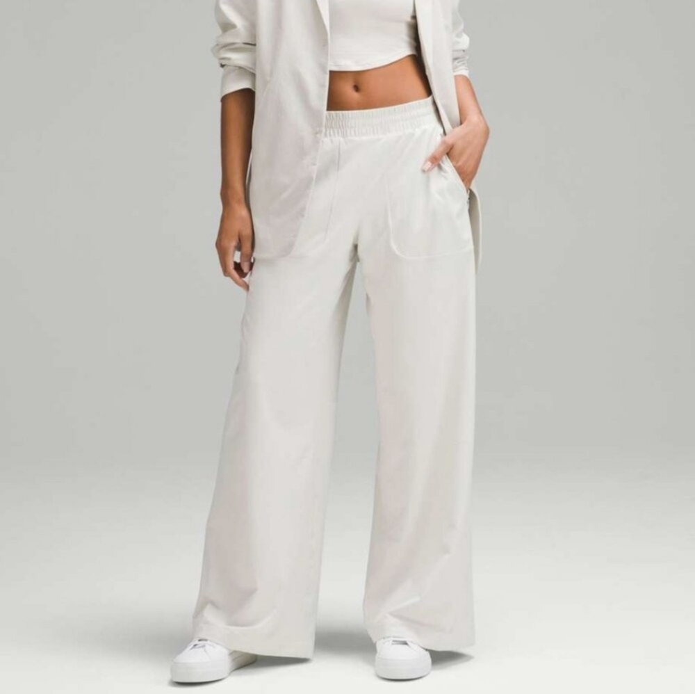 lululemon athletica Wide-Leg Pants in Off-White